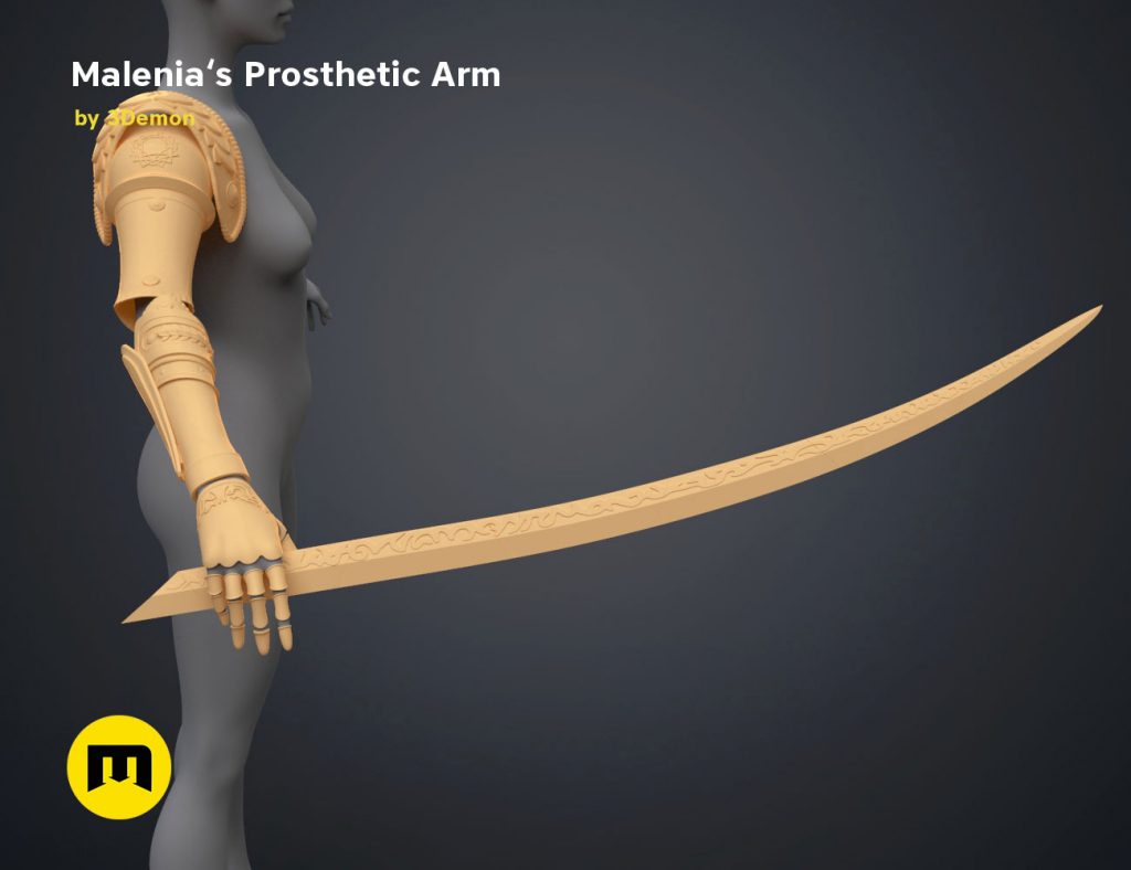 Elden Ring – Malenia’s Prosthetic Arm – 3Demon - 3D print models download